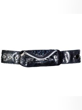 Vintage 90’s Wristband Wallet Metallic Wrist Wallet Gray Metallic Retro ~ NEW